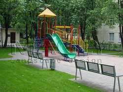 Детская площадка, игровой городок. Сквер по улице Молодёжная г.Москва